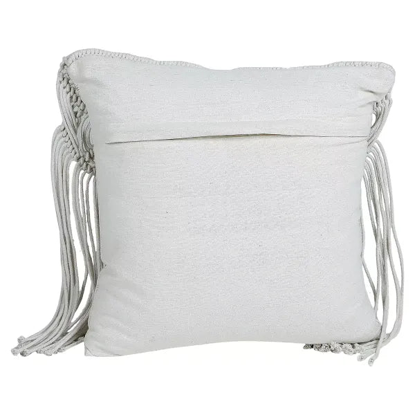 Macrame Tassel Cushion With Cover 16 x 16 inches - Leechoo